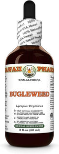 Hawaii Pharm Bugleweed Alcohol-Free Extract Glycerite for Thyroid Balance Eases Premenstrual Discomfort Soothes Breast Tenderness Supports Women's Wellness - 2 fl.oz