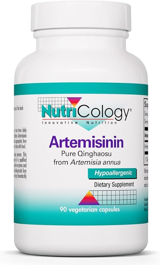 Nutricology Artemisinin Supplement - GI Tract Support Pure Qinghaosu from Artemisia annua Thujone-Free Vegetarian Capsules - 90 Count