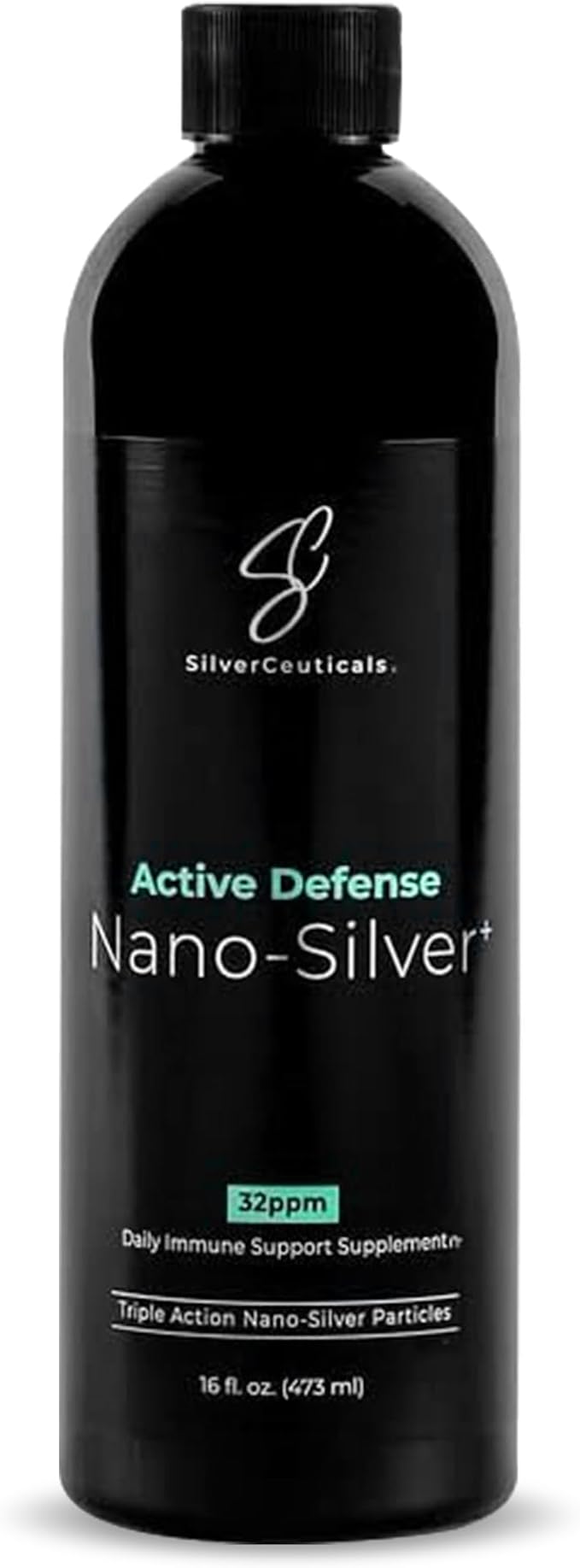 Colloidal Silver w/Nano Technology - 32ppm 16oz - 8X More Effective - Natural Immune Support - Save the Sick Days - Ages 5 &amp Up - Outperforms Higher PPM Silvers - No Taste &amp Smell - 3rd Party