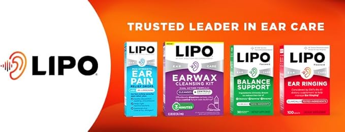 Lipo Flavonoid Ear Ringing - Doctor-Recommended for Ringing Ears – Clinically Proven Lemon Bioflavonoid Complex with Vitamins C B1 B2 B6 B12 &amp Calcium - 100 Caplets