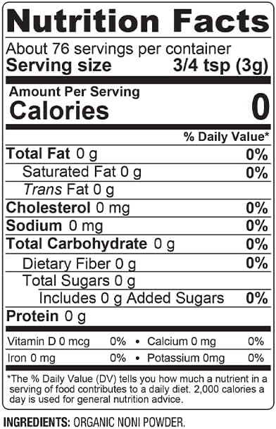 BAREORGANICS Noni Fruit Powder 8 Ounce