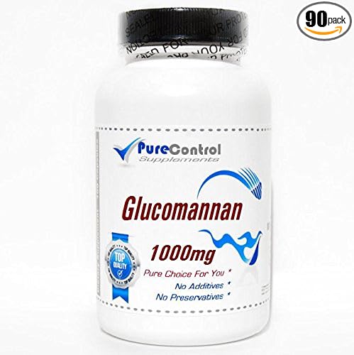 Glucomannan 1000mg // 90 Capsules // Pure // by PureControl Supplements