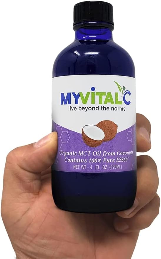 MyVitalC ESS60 Organic MCT Coconut Oil &amp Extra Virgin Olive Oil - 2 Pack - 120ML Each
