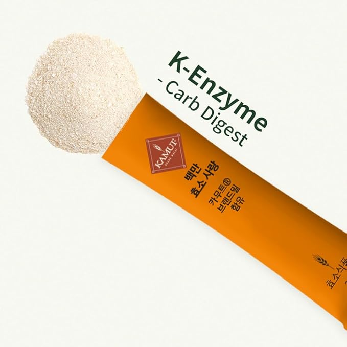Digestive Enzymes with Kamut - 1000000 Units Amylase per Pouch Supports Carbs Protein &amp Gluten Breakdown After-Meal Digestive Support 20 Pouches