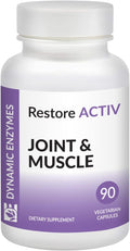 Restore ACTIV Systemic Enzymes – Acid-Resistant Serrapeptase 90000 SPU + Nattokinase 400 FU – Protease Blend for Muscle Joint &amp Tissue Support – Supports Healthy Circulation – 90 Veg Caps
