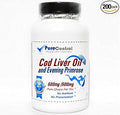 Cod Liver Oil Concentrate 500mg and Evening Primrose 500mg // 200 Capsules // Pure // by PureControl Supplements