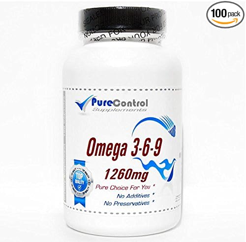 Omega 3-6-9 (Emulsified Dry) 1260mg // 100 Capsules // Pure // by PureControl Supplements