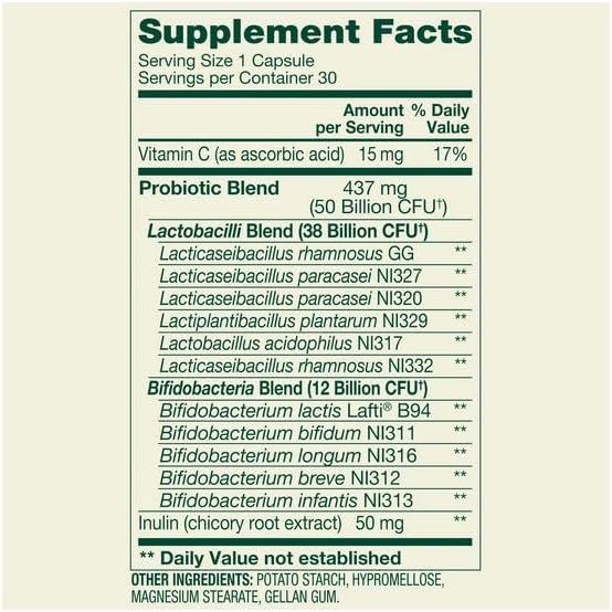 H4U Spring Valley Extra Strength Probiotic Vegetable Capsules for Digestive Health (Age 50+ 30 Count)