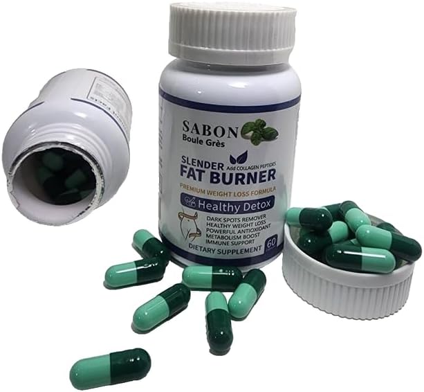 Sabon Boule Grès Slender Fat Burner with Collagen Peptides Supports Weight Management and Healthy hetox 60 Capsules.