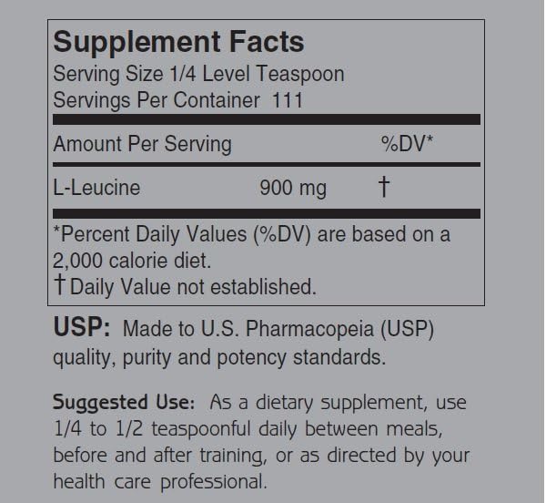 Anabol Naturals L-Leucine 200 gram Free Form Pure Crystalline Powder