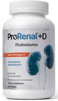 ProRenal+D with Omega-3 Fish Oil Kidney Multivitamin 180 Softgels 90-Day Supply