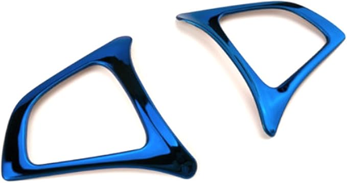 New Decorative Steering Wheel Button Cover 2PCS for Mercedes Benz CLA (C117) 2017 2018 CLA180 CLA200 CLA220 CLA250 (Blue)