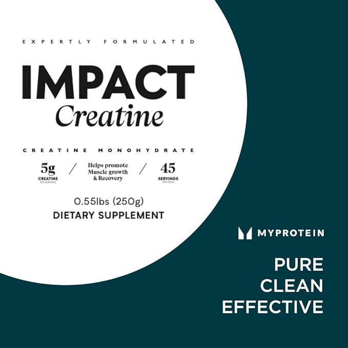 Myprotein Creatine Monohydrate Powder 100 Servings (1.1lbs) Pure Unflavored Creatine Powder Post/Pre Workout Supplement for All Sports &amp Exercises