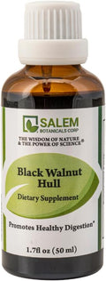 Salem Botanicals Black Walnut Hull Liquid Extract - Herbal Digestive Support Supplement | Supports Healthy Digestion &amp Gut Balance - 1.7 fl oz (50 ml)