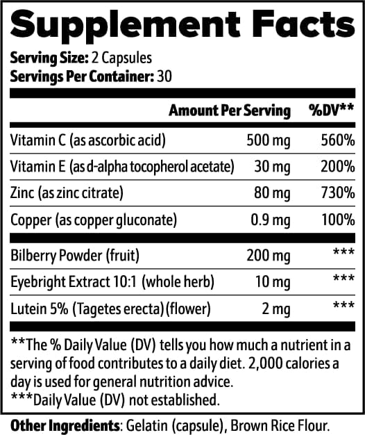Oculira Vision Support | Eye Health Capsules | 60 Count