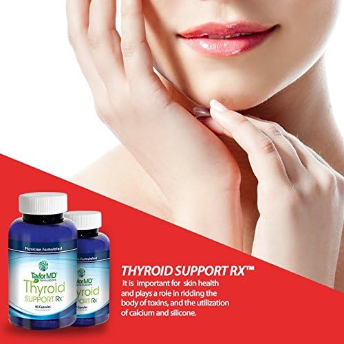 Thyroid Supplement Rx – Natural Blend of Iodine Tyrosine Schisandra Coleus Forskohli Ashwagandha and More – Best Mix of Thyroid Metabolism - Physician Formulated &amp Clinically Tested – Guarante