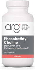 Allergy Research Group ARG Phosphatidyl Choline - 385 mg Phosphatidylcholine Lecithin - Brain Liver &amp Cell Membrane Support - Softgel Capsules - Soy-Based Supplement - 100 Servings - 100 Count