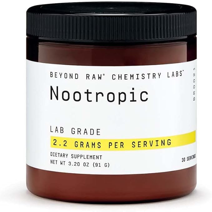 BEYOND RAW Chemistry Labs Nootropic Powder Cognitive Enhancer and Memory Support 30 Servings