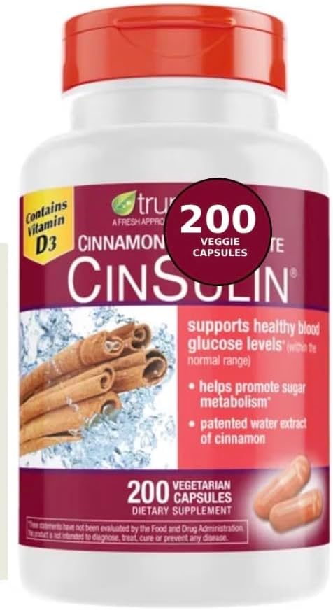 Advanced Strength Cinssulin Cinnamon Chromium Picolinate Vitamin D3 Cinnamon 500 Mg Chromium Picolinate 400 Mcg Vitamin D3 500 Iu 200 Capsules