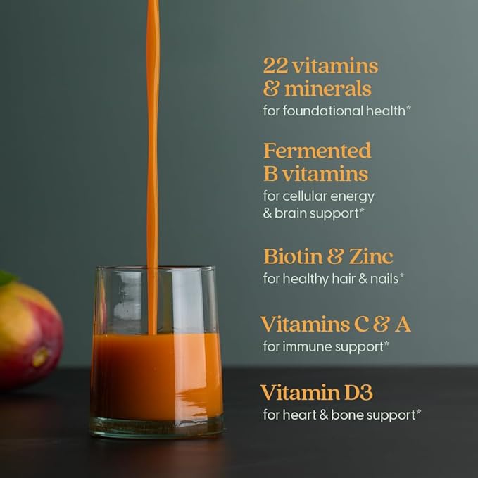 New Chapter Liquid Multivitamin + Mineral Supplement for Whole-Body Benefits 100% Delicious Multivitamin for Adults Teens &amp Kids 2+ Ready to Absorb Faster Orange Mango Flavored 30 oz