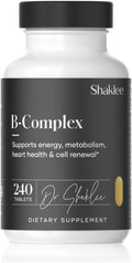 Shaklee - B-Complex- The Ultimate Energy Boost with Patented Bioactivated Absorption System™ - B Vitamins for Enhanced Well-Being - Supports Energy Cardiovascular and Brain Health - 240 Tablets