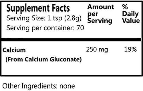 Daily Manufacturing Calcium Gluconate Powder 7 oz 200 Grams Natural Calcium Dietary Supplement (2)