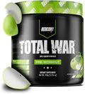 REDCON1 Total War Pre Workout Green Apple - Fast Acting Caffeinated Preworkout for Men + Women with Beta Alanine - Contains Citrulline Malate for Increased Pump Blood Flow (30 Servings)