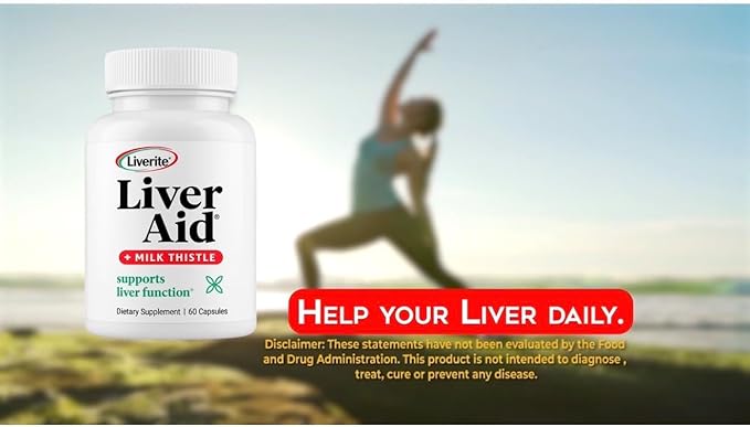 LIVERITE Liver Aid with Milk Thistle 150 Capsules Supports Healthy Liver Function Cleansing Energy &amp Daily Wellness