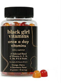 Black Girl Vitamins Once a Day - Womens Multivitamin Gummy - Vitamin A B C E and Zinc. Multivitamin for Women Immune Support. Vegan Gluten-Free. Made in The USA (30 Day Supply Strawberry)
