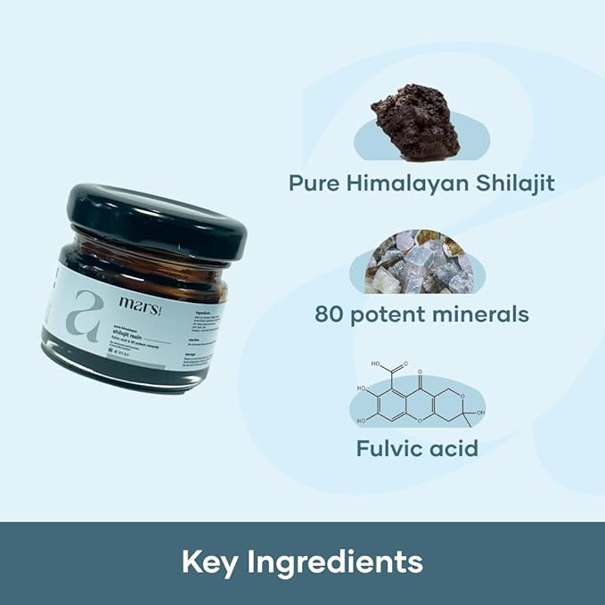 Mars Himalayan Shilajit Gold Resin – Organically Extracted from High-Altitude Himalayas | Supports Natural Energy Vitality &amp Wellness | 15g - Pack of 1