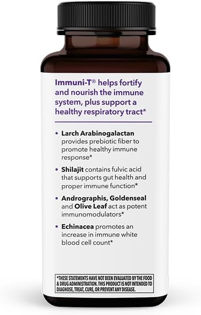 LifeSeasons Immuni-T - Immune Support Supplement - Immunity System Booster - Natural Cold &amp Flu Relief - Elderberry Echinacea Andrographis Arabinogalactans &amp Olive Leaf - 90 Capsules