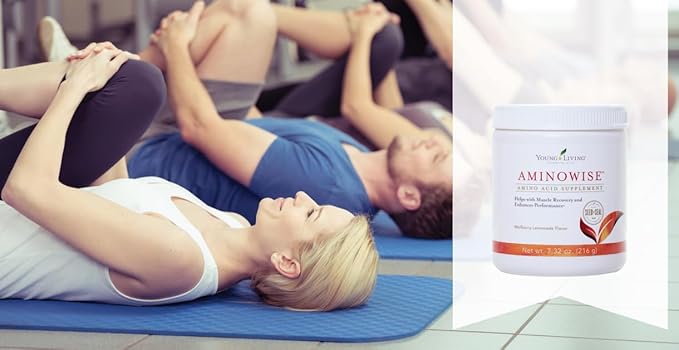 Young Living AminoWise 7.32oz - Wolfberry Lemonade Flavored Drink Mix - Muscle Performance Fatigue Reduction and Post-Exercise Support - 30 Servings