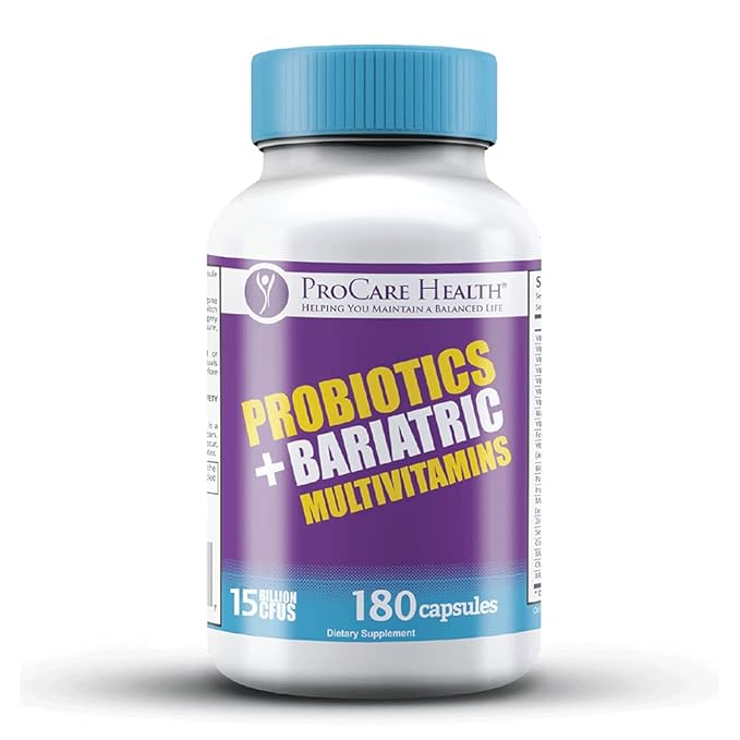 ProCare Health | Bariatric Multivitamin + Probiotics | 45mg Iron | 180 Count | 3 Month Supply