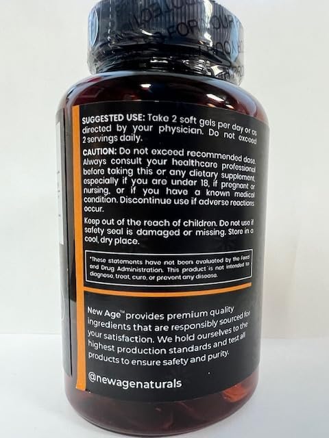 NEW AGE Black Seed Oil Softgel Capsules - Premium Cold-Pressed Nigella Sativa Producing Pure Black Cumin Seed Oil - Non-GMO &amp Vegetarian 90 Count (Pack of 3)