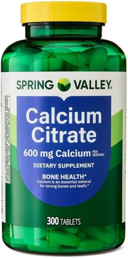 Calcium Citrate Supplement 600 Mg per Serving * Supports Bone Health and Wellness * Citrato de Calcio - High Absorption * 300 Tablets