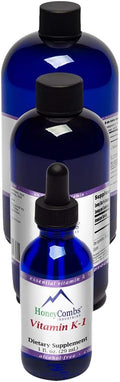 HoneyCombs Vitamin K Drops Newborn Oral Vitamin K for Newborns and Adults Liquid Vitamin K1 Phytonadione Also k1 for Dark Under Eye Circles and Skin - Bottle - Made in USA(16 Fl oz)