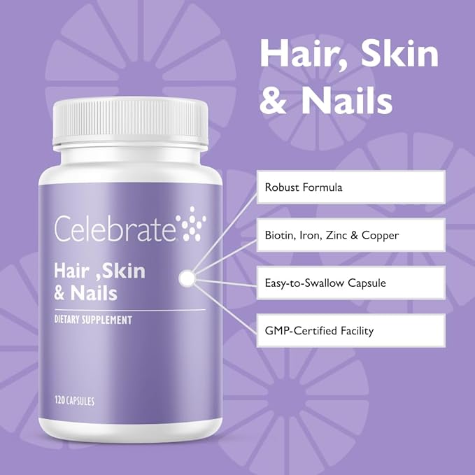 Celebrate Vitamins Hair Skin and Nails - 120 Capsules