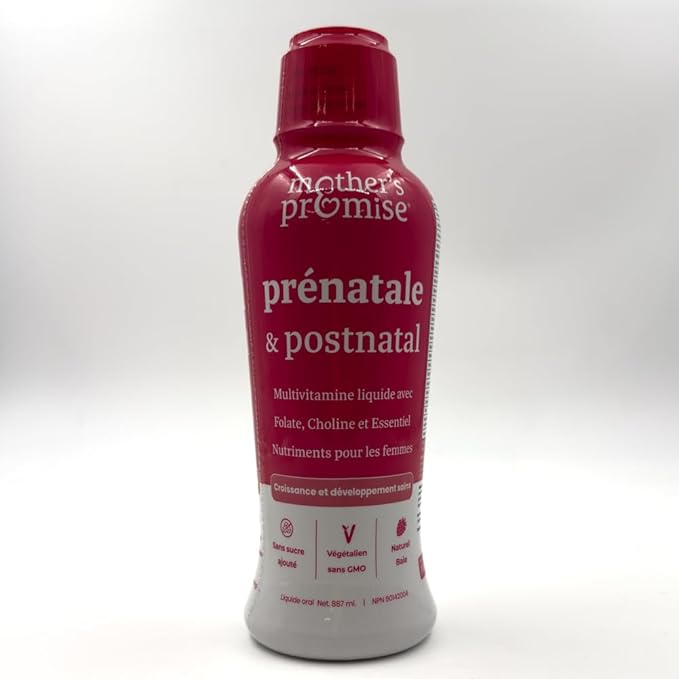 Mother's Promise Prenatal &amp Postnatal Multivitamin for Women | Sugar Free Liquid Prenatal Vitamins for Women with Folate Choline &amp Organic Fruits for Preconception Pregnancy &amp Nursing |