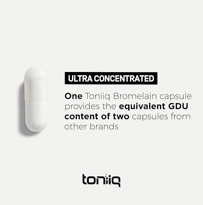 Ultra High Strength Bromelain 500mg - 3600 GDU/Gram - Highly Concentrated and Bioavailable - Third-Party Tested Formula - 120 Vegetarian Capsules - 120 Servings Per Container - Bromelain Supplement