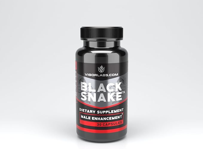 Black Snake by VIGOR LABS - Male Enhancement Capsules (30 Capsules) Boosts Blood Flow Size and Hardness. Powerful Proprietary Blend of Natural Ingredients. Made in The USA