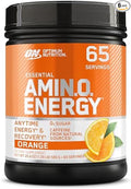 Optimum Nutrition Amino Energy - Pre Workout with Green Tea BCAA Amino Acids Keto Friendly Green Coffee Extract Energy Powder - Orange Cooler 65 Servings (Packaging May Vary) (Pack of 6)