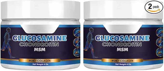 Glucosamine Chondroitin MSM &amp Collagen Cream 2 Pack 8oz.