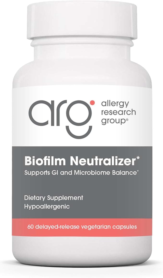 Allergy Research Group Biofilm Neutralizer - Biofilm Defense EDTA Supplement Proteolytic Enzymes Serrapeptase Vegetarian Capsules - 60 Count