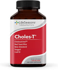 LifeSeasons Choles-T - Cholesterol Support Supplement - Red Yeast Rice CoQ10 Guggul &amp Phytosterols - 180 Capsules