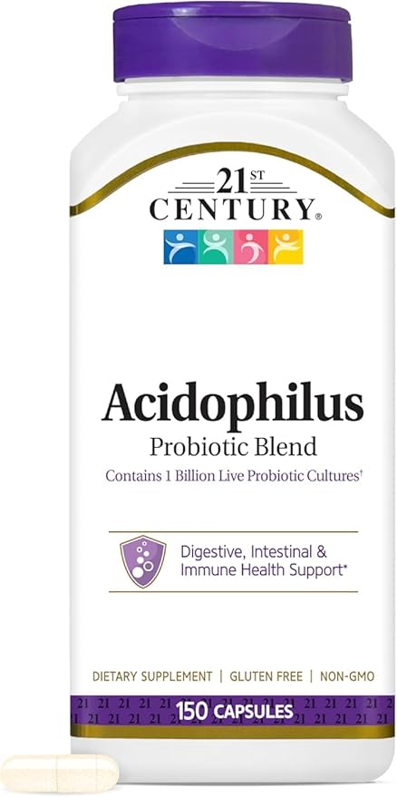 21st Century Acidophilus Probiotic Blend Capsules - 150 ct Pack of 5