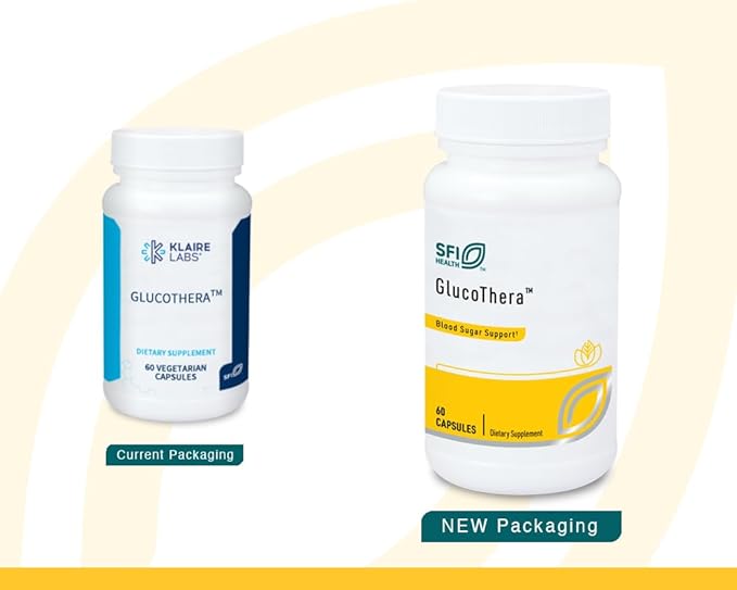 Klaire Labs SFI Health GlucoThera - Hypoallergenic Chromium Complex with Alpha-Lipoic Acid Banaba Extract &amp Vanadium (60 Capsules)