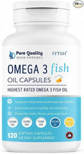 High Strength Omega 3 Fish Oil Capsules 120 Count – 1350mg EPA 600mg DHA 150mg DPA – Added K2 &amp D3 – Premium Softgel Supplement for Daily Wellness