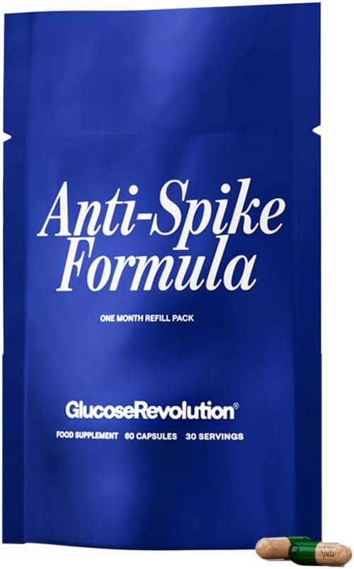 Anti-Spike Formula by the Glucose Goddess - Refill Pouch - Supports Healthy Blood Sugar Levels Already Within Normal Range Vegan Gluten-Free 60 Capsules (30-Day Supply)