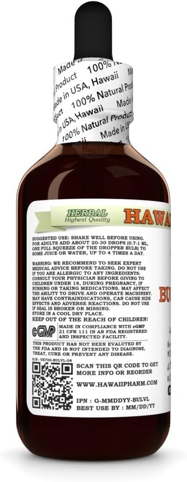 Hawaii Pharm Bugleweed Alcohol-Free Extract Glycerite for Thyroid Balance Eases Premenstrual Discomfort Soothes Breast Tenderness Supports Women's Wellness - 2 fl.oz