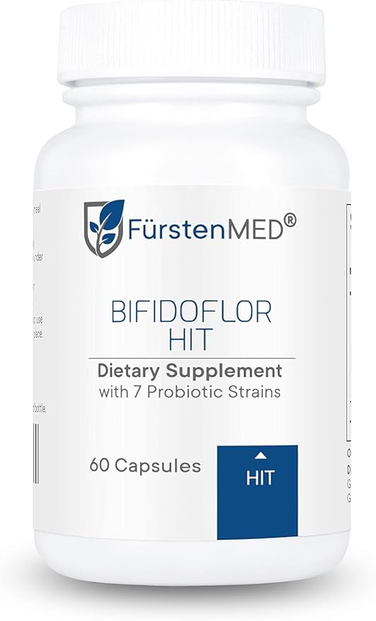 FürstenMED Bifidoflor HIT - Probiotic Supplement - Lactobacillus Salivarius Gasseri Rhamnosus &amp 4 Bifidobacterium Probiotic - Normal Gut Digestive Health Support - 60 Vegan Capsules